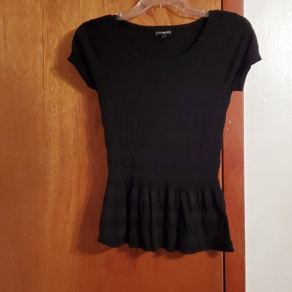 Black on black skater top